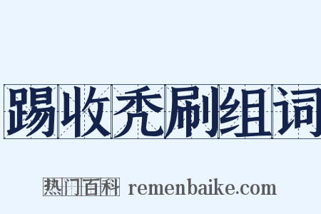 踢收秃刷组词是什么意思的图片